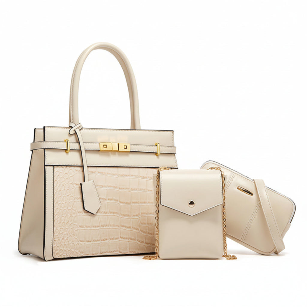 Lot 3 sacs à main femme chic – Sac, pochette et trousse - Ensemble de Sacs - MaisonÉlyséa
