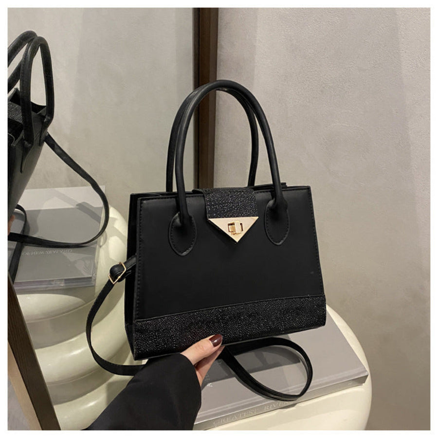 Sac à Main Bandoulière PU Patchwork – Structuré, 6 Coloris - Sac Bandoulière - MaisonÉlyséa