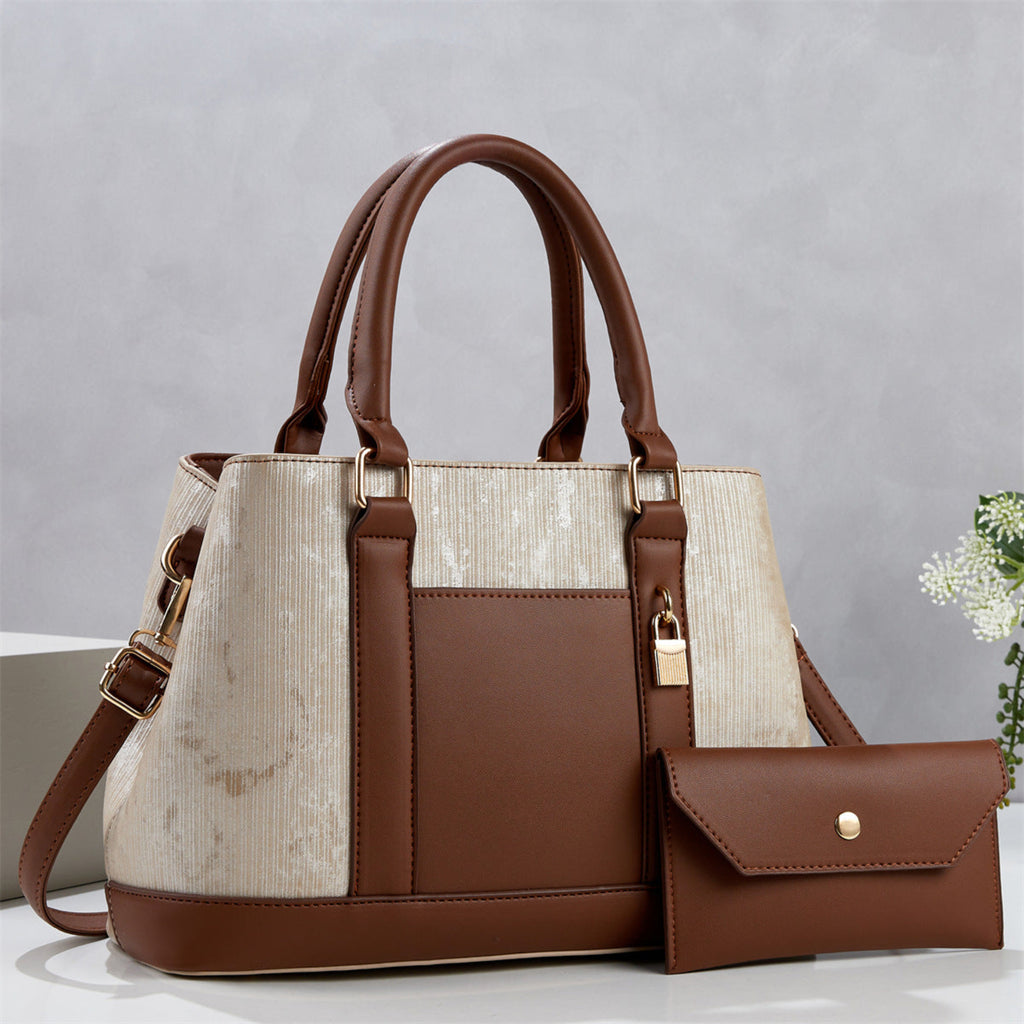 Lot 2 Sacs à Main Fourre-Tout & Pochette PU – Grande Capacité, Bandoulière - Ensemble de Sacs - MaisonÉlyséa