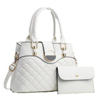 Lot 2 Sacs à Main Cabas Matelassés – Grand Format & Pochette, 7 Coloris - Ensemble de Sacs - MaisonÉlyséa