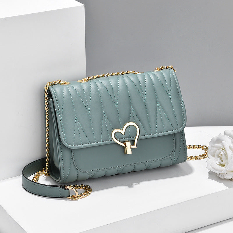 Sac Bandoulière Mini Cadenas Cœur Chaîne Métal