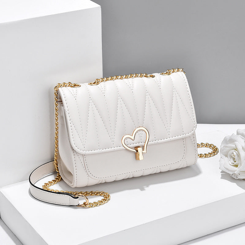 Sac Bandoulière Mini Cadenas Cœur Chaîne Métal