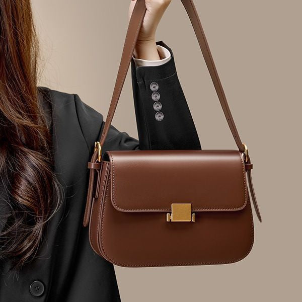 Sac Bandoulière En Cuir Tofu À Silhouette Arrondie