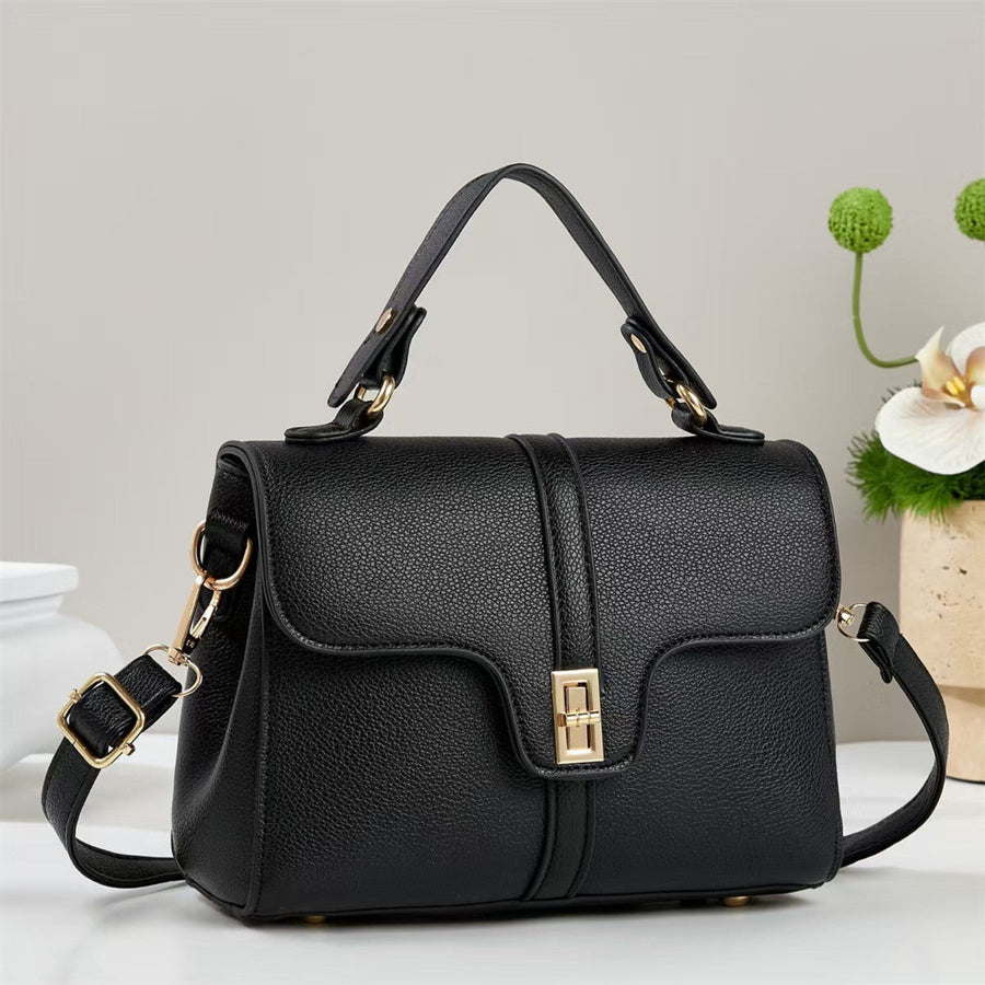 Sac à Main à Bandoulière PU Minimaliste – Rabat Élégant, 5 Coloris - Sac Cabas - MaisonÉlyséa