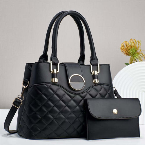 Lot 2 Sacs à Main Cabas Matelassés – Grand Format & Pochette, 7 Coloris - Ensemble de Sacs - MaisonÉlyséa